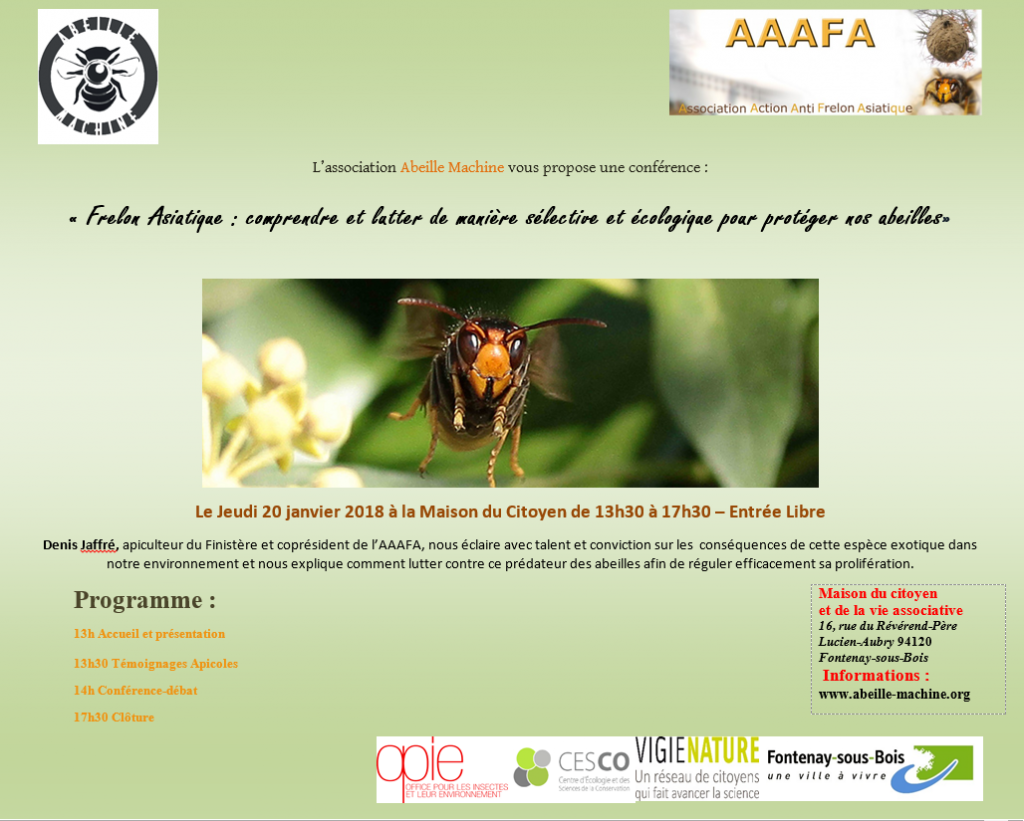 Conférence Frelon Asiatique FONTENAY-SOUS-BOIS